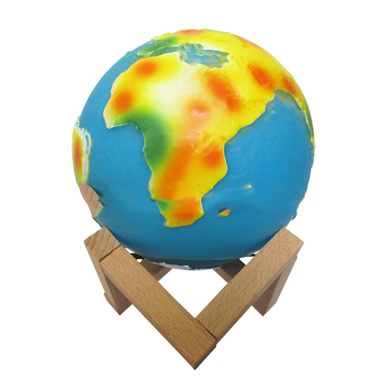 Trending Creative Remote Control Small Night Lamp Painted Globe Lamp LED Bedside Table Lamp