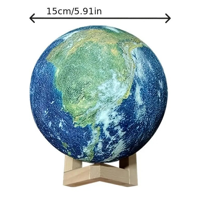 Trending Creative Remote Control Small Night Lamp Painted Globe Lamp LED Bedside Table Lamp